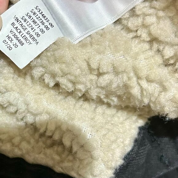 Gap Black Denim Jean Jacket Fleece Sherpa Lined Women’s XL Quilted Sleeve Unisex - Picture 8 of 9